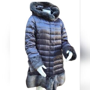 I Madison Down Faux Fur Trim Anorak Puffer Hoodedjacket XL